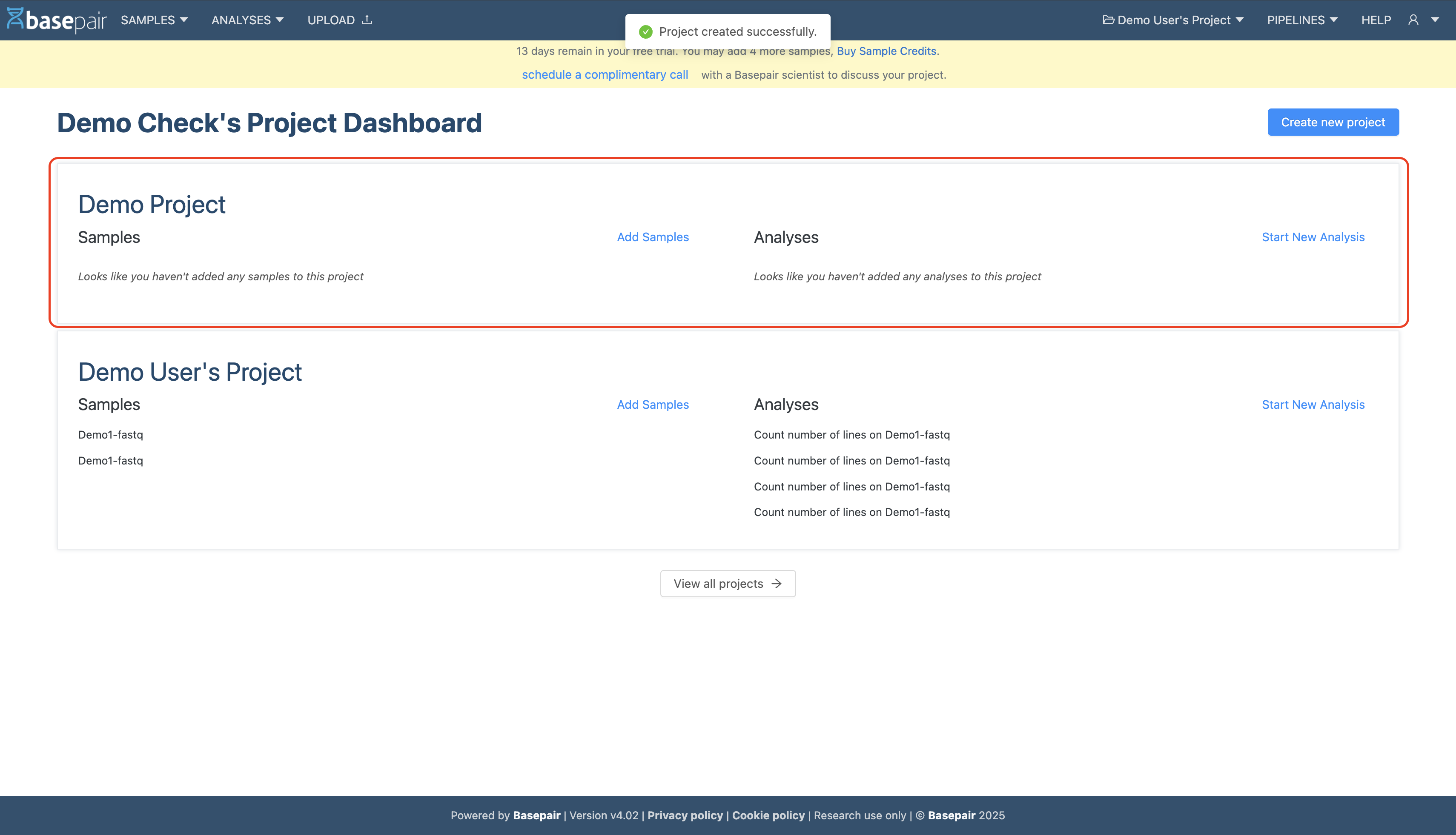 project-list-on-dashboard